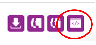 Screenshot highlighting the view metric type in LG Inform Plus data tool (API) icon