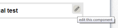 Editing a component in a report