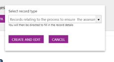 A screenshot of the RoPA application