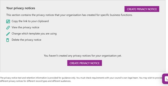 A screenshot of the RoPA application