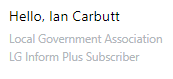 Example of subscribed message